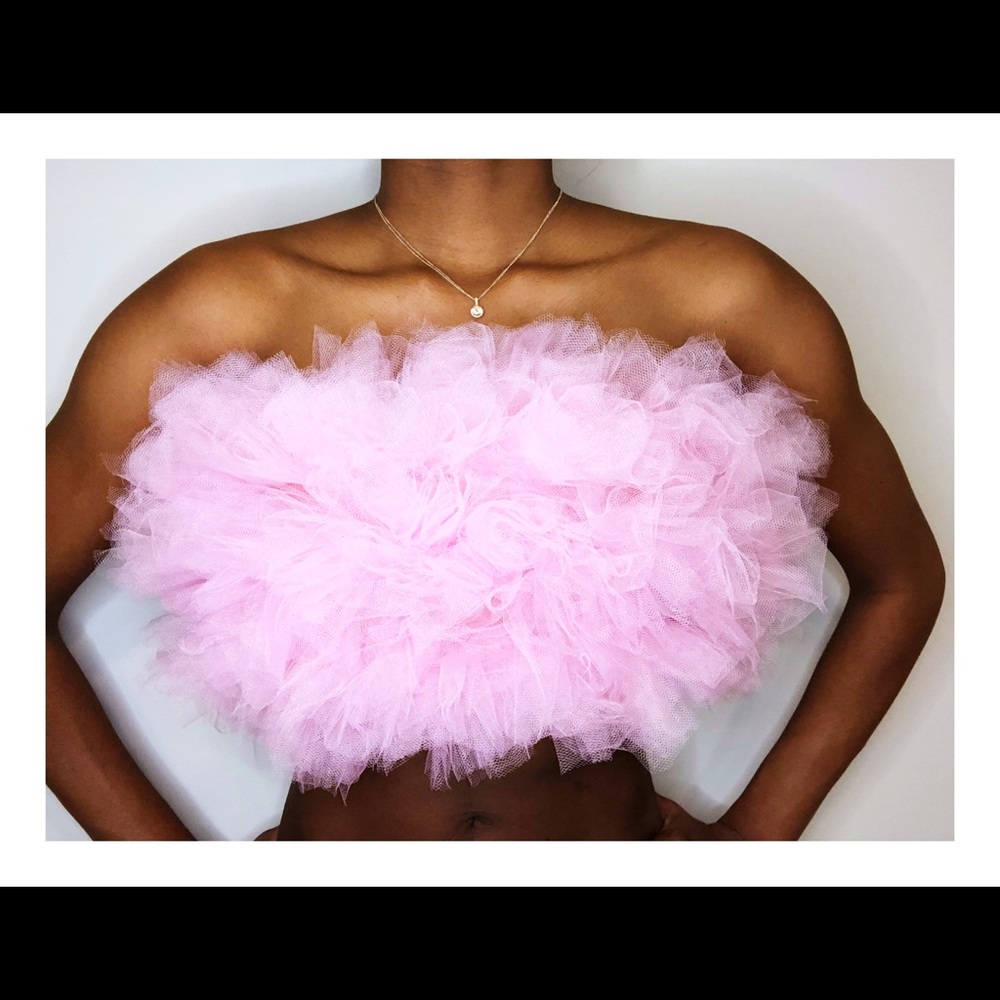 COPY - Pink Tulle Tube Top